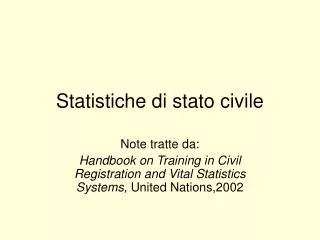 statistiche di stato civile