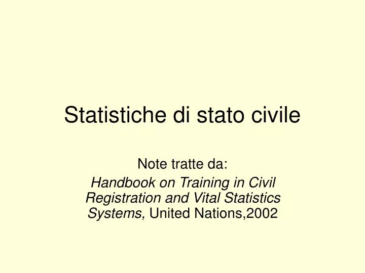 statistiche di stato civile