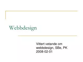 Webbdesign