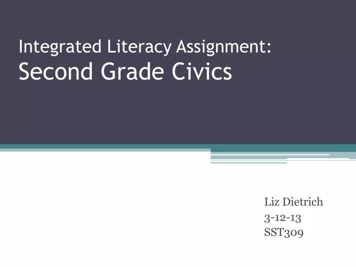 integrated literacy assignment second grade civics