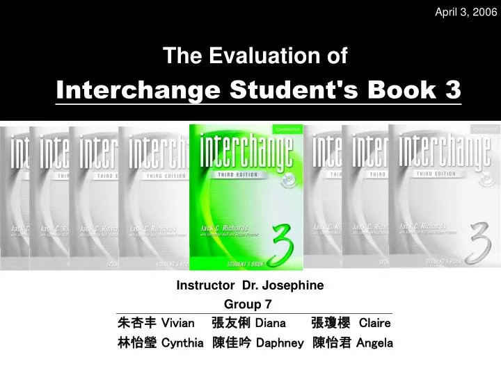 the evaluation of in terchange student s book 3