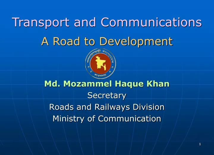 md mozammel haque khan secretary roads and railways division ministry of communication