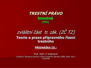 trestn pr vo hmotn tph
