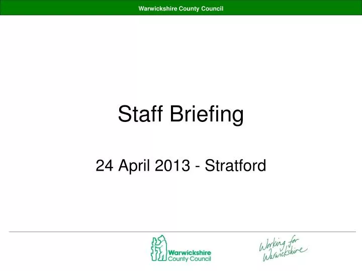 staff briefing