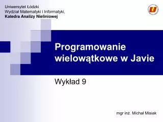 programowanie wielow tkowe w javie