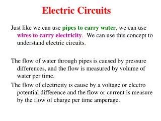 Electric Circuits