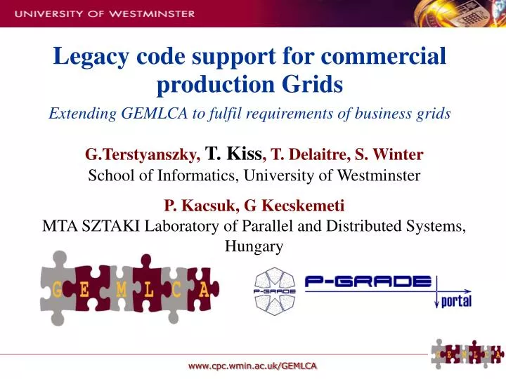 legacy code support for commercial production grids