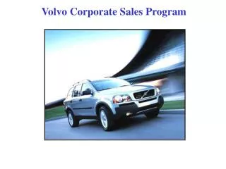 Volvo Corporate Sales Program