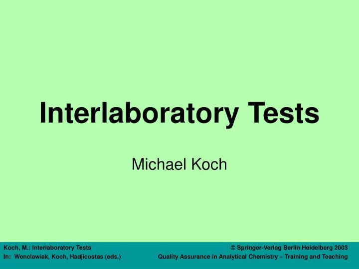 interlaboratory tests