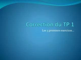 correction du tp 1