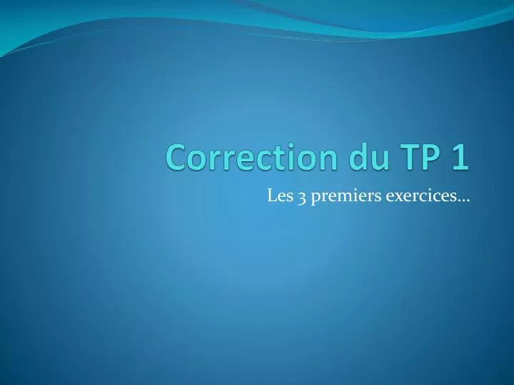 correction du tp 1