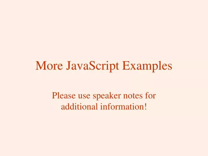 more javascript examples