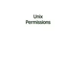 Unix Permissions