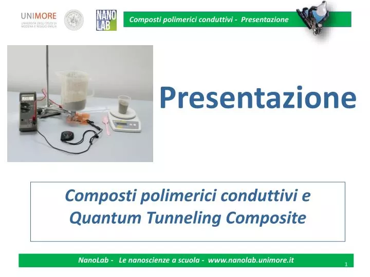 composti polimerici conduttivi e quantum tunneling composite