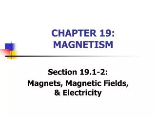CHAPTER 19: MAGNETISM