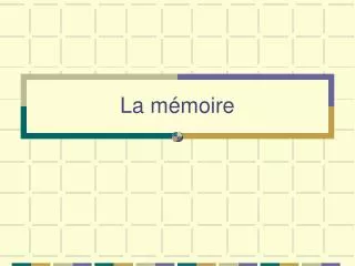 la m moire