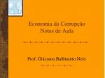 Economia da Corrupção Notas de Aula - slide 1