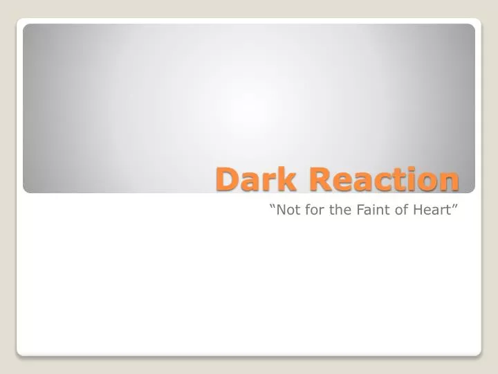dark reaction