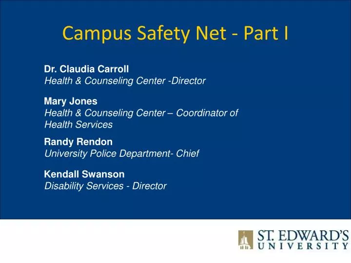 campus safety net part i