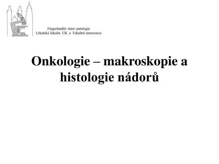 onkologie makroskopie a histologie n dor