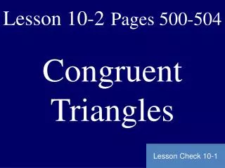 Lesson 10-2 Pages 500-504