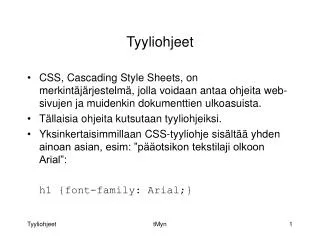 tyyliohjeet