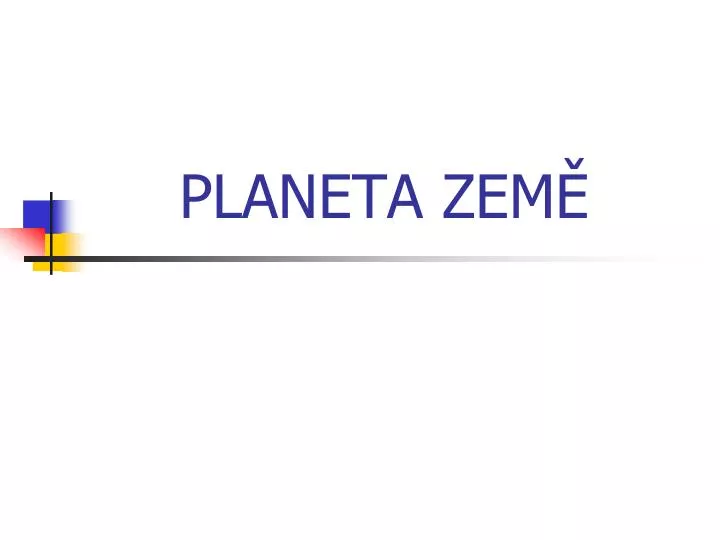 planeta zem