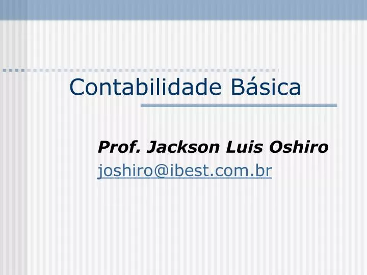 contabilidade b sica