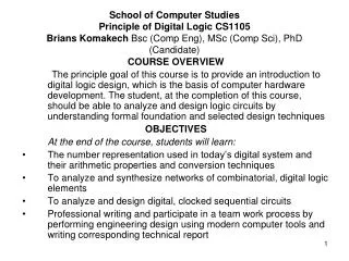 COURSE OVERVIEW