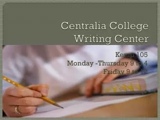 Centralia College Writing Center