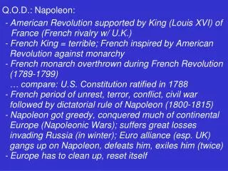 Q.O.D.: Napoleon: