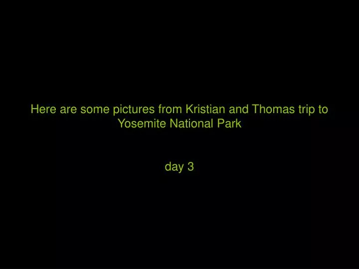 here are some pictures from kristian and thomas trip to yosemite national park day 3