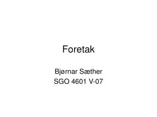 foretak