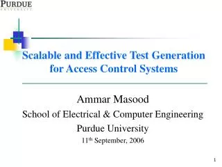 Scalable and Effective Test Generation for Access Control Systems