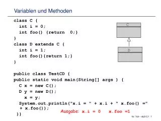 variablen und methoden