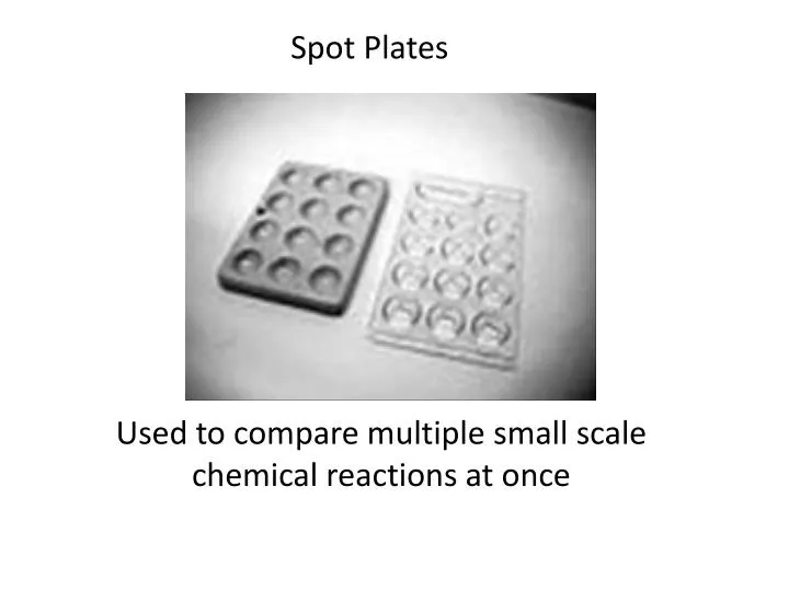 used to compare multiple small scale chemical reactions at once