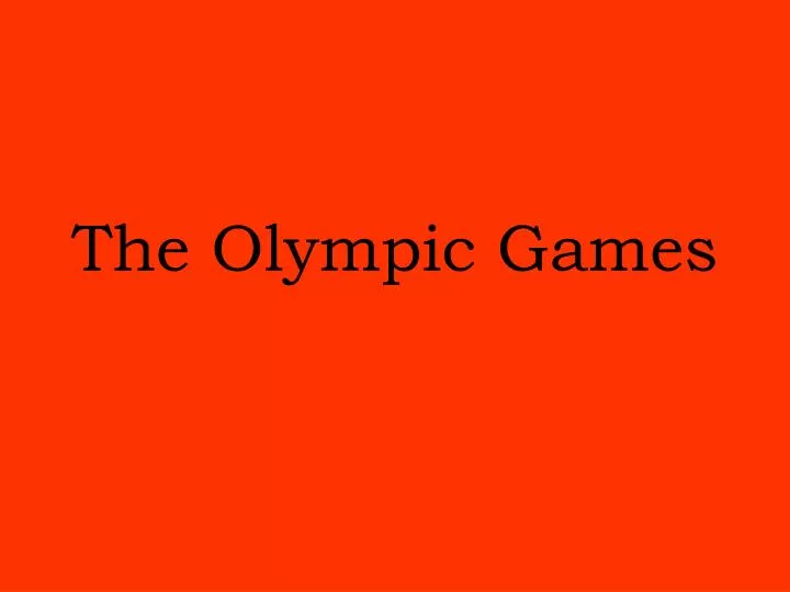 the olympic games