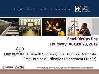 SmallBizOps Day Thursday, August 23, 2012