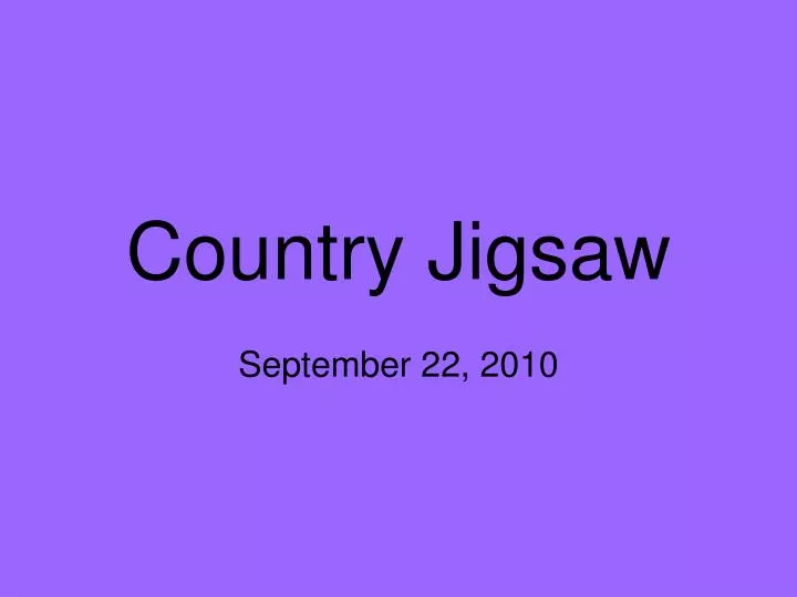 country jigsaw