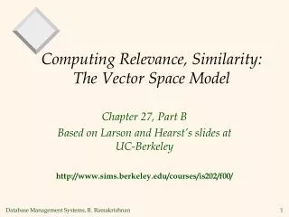 computing relevance similarity the vector space model