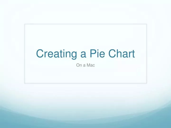 creating a pie chart