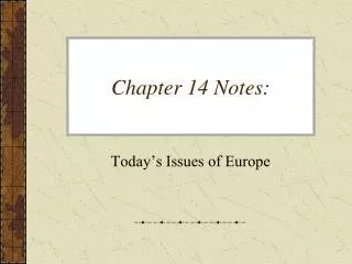 Chapter 14 Notes: