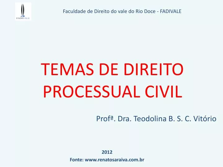 temas de direito processual civil