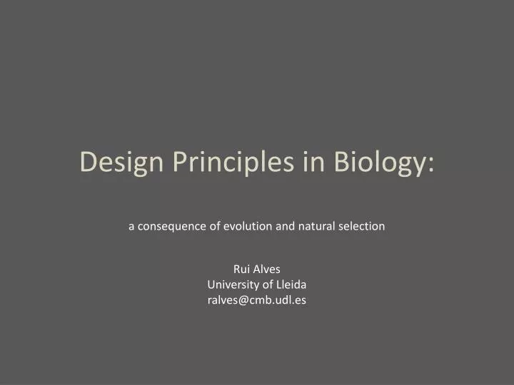 design principles in biology