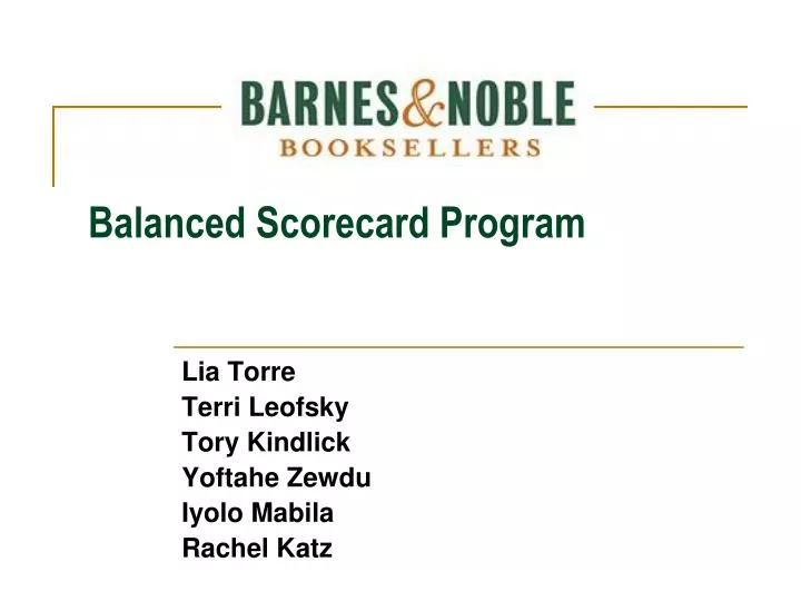 balanced scorecard program