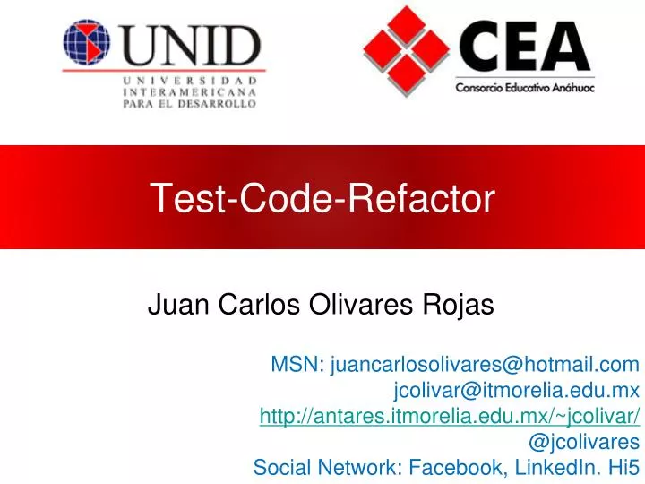 test code refactor