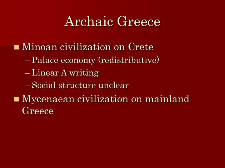 archaic greece