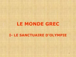 le monde grec