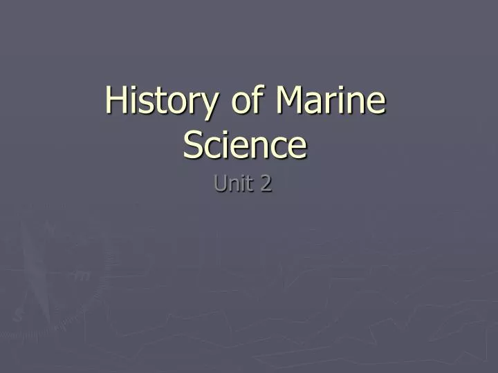 history of marine science