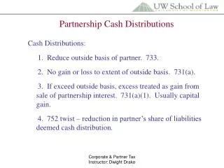 Partnership Cash Distributions